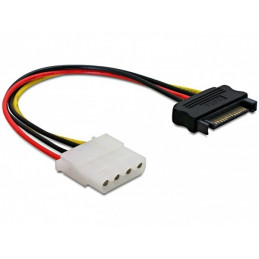 DeLOCK Power SATA Molex Cable Musta, Punainen 0,12 m