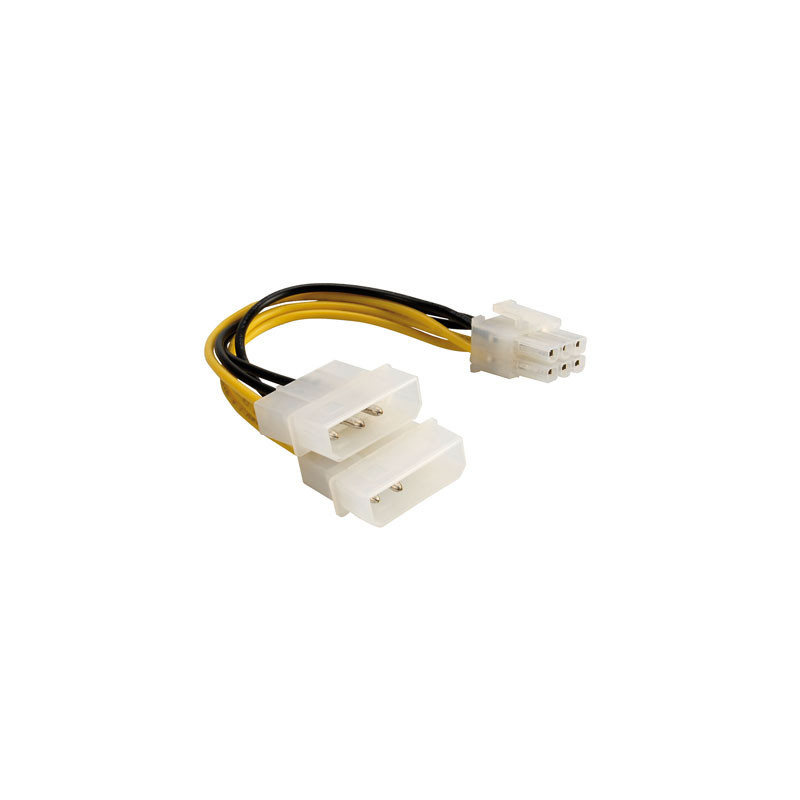 ROLINE Power Adapter 6pin PCIe VGA 0,15 m