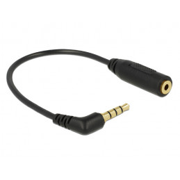 DeLOCK 0.175m 3.5mm 2.5mm audiokaapeli 0,175 m Musta