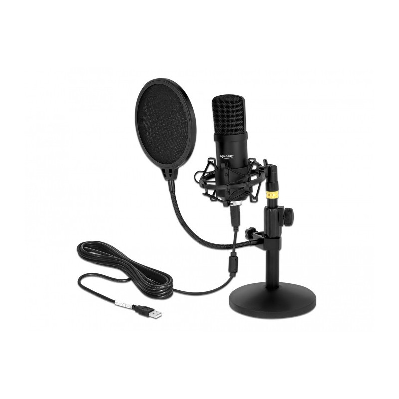 DeLOCK 66300 mikrofoni Musta
