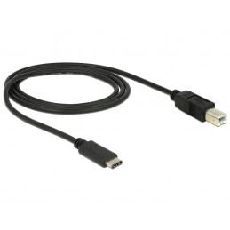 DeLOCK 83601 USB-kaapeli 1 m USB 2.0 USB C USB B Musta