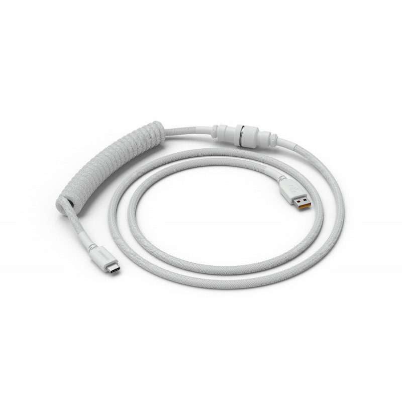 Glorious PC Gaming Race USB 2.0 cable 4.5ft total length 6 coiled section USB-C to USB-A adaptor 5-pin aviator connector