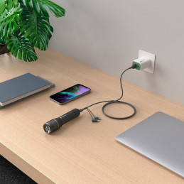 GP Batteries CY1N USB-kaapeli 1 m USB A USB C Micro-USB B Lightning Harmaa