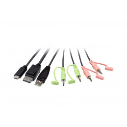 ATEN CS52DP KVM-kytkin Musta
