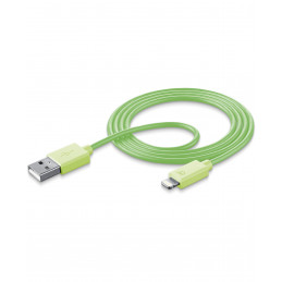 Cellularline USBDATAMFISMARTG Lightning-kaapeli 1 m Vihreä