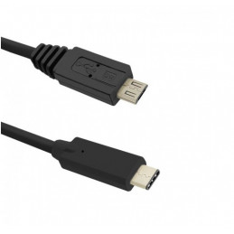 Qoltec 1.2m USB 3.1 C Micro USB 2.0 B USB-kaapeli 1,2 m USB C Micro-USB B Musta