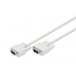 Digitus AK-610107-020-E sarjakaapeli Beige 2 m DSUB, 9-pin