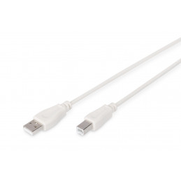 Digitus 1.8m USB 2.0 USB-kaapeli 1,8 m USB A USB B Beige