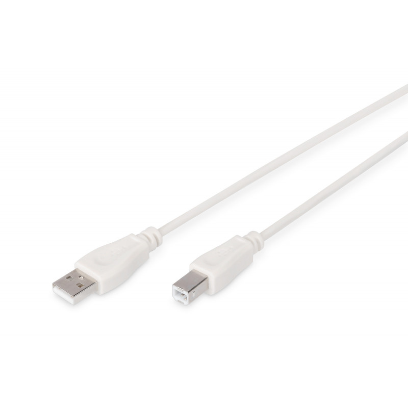 Digitus 1.8m USB 2.0 USB-kaapeli 1,8 m USB A USB B Beige