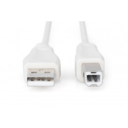 Digitus 1.8m USB 2.0 USB-kaapeli 1,8 m USB A USB B Beige