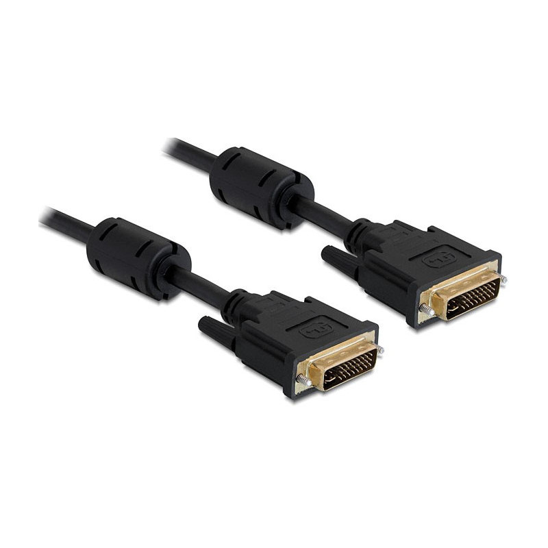 DeLOCK 1m DVI-I DVI-kaapeli Musta