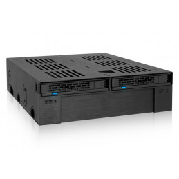 Icy Dock MB322SP-B asemapaikkaan asennettava paneeli Musta