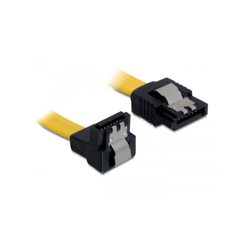 DeLOCK 0.5m SATA M M SATA-kaapeli 0,5 m Keltainen