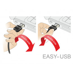 DeLOCK 0.5m, USB2.0-A USB2.0-B USB-kaapeli 0,5 m USB A USB B Musta