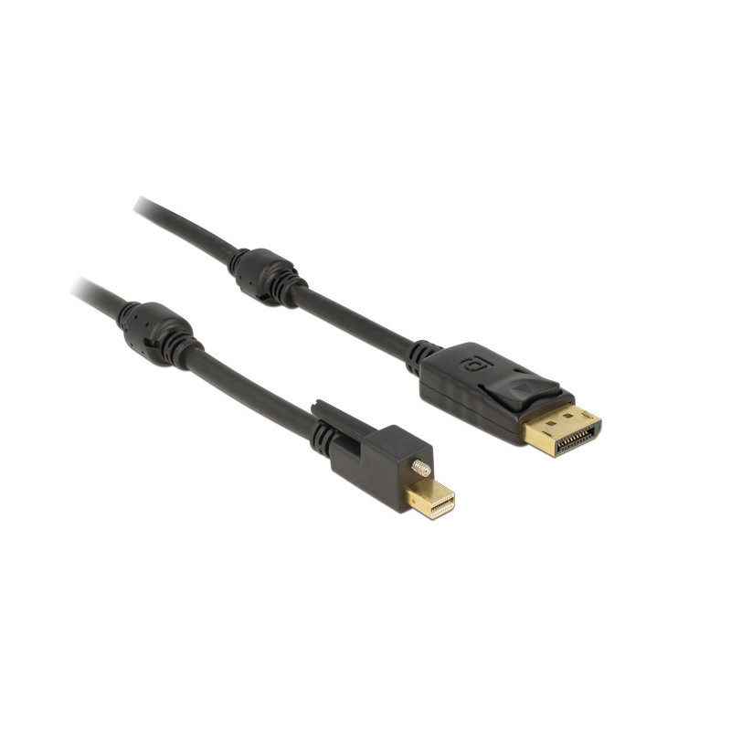DeLOCK 83721 DisplayPort-kaapeli 1 m Mini DisplayPort Musta
