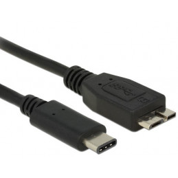 DeLOCK 0.5m USB3.1 C - MicroUSB3.1 B USB-kaapeli 0,5 m USB 3.2 Gen 2 (3.1 Gen 2) USB C Micro-USB B Musta
