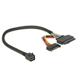 DeLOCK 84823 SAS (Serial Attached SCSI) -kaapeli 0,3 m Musta