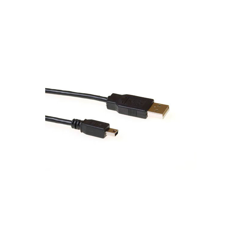 ACT SB2412 USB-kaapeli 1,8 m USB 2.0 USB A Mini-USB B Musta