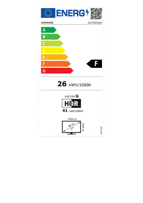 Monitor per computer Samsung G55C 68,6 cm (27") 2560 x 1440 Pixel Quad HD LED Nero